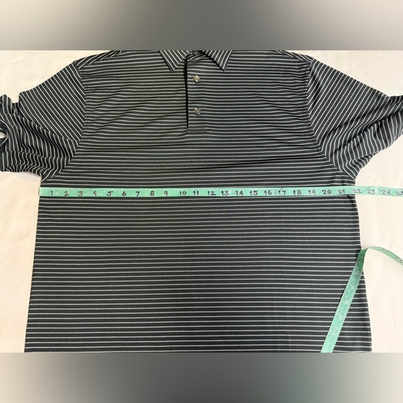 FOOTJOY Men’s black with white stripe golf polo size M - Picture 12 of 13